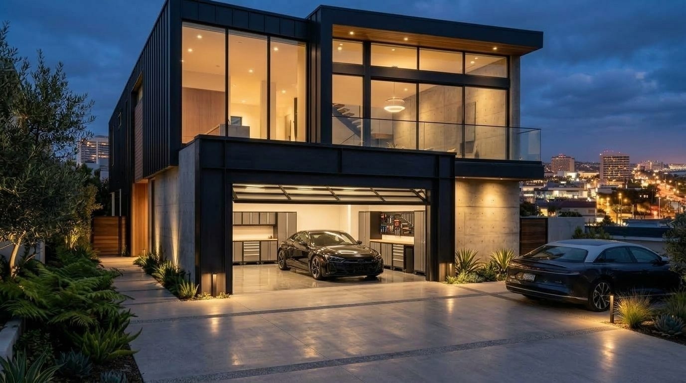 Mason Saliba Garage Door Masters Overhead Garage Door Gliding Open in McFarland, CA